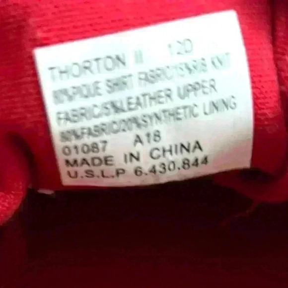 Polo Ralph Lauren Thorton Red Canvas Tie Rlite Cushion Low-Top Sneaker Size 12D - Picture 11 of 13